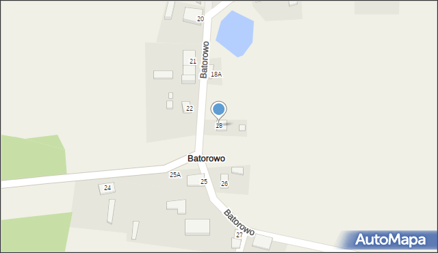 Batorowo, Batorowo, 18, mapa Batorowo