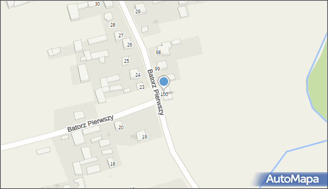 Batorz, Batorz Pierwszy, 100, mapa Batorz