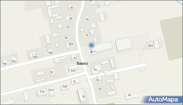 Batorz, Batorz Pierwszy, 80, mapa Batorz