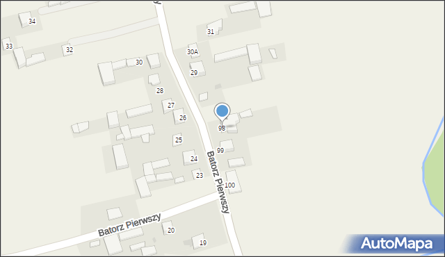 Batorz, Batorz Pierwszy, 98, mapa Batorz
