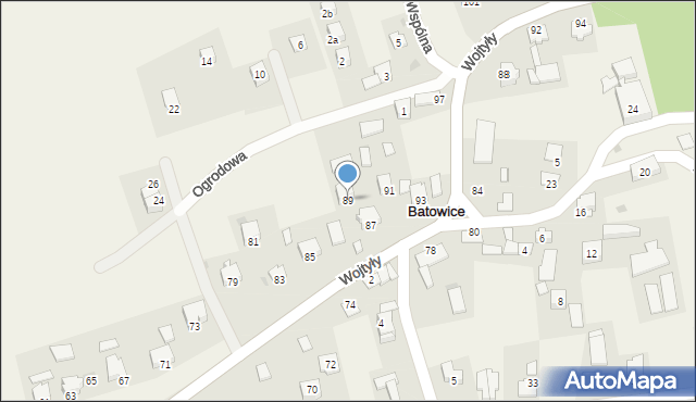 Batowice, Batowice, 75, mapa Batowice