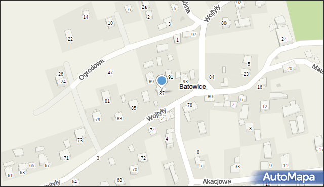 Batowice, Batowice, 87, mapa Batowice