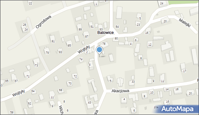 Batowice, Batowice, 95a, mapa Batowice