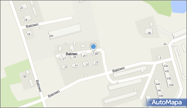 Batowo, Batowo, 14a, mapa Batowo