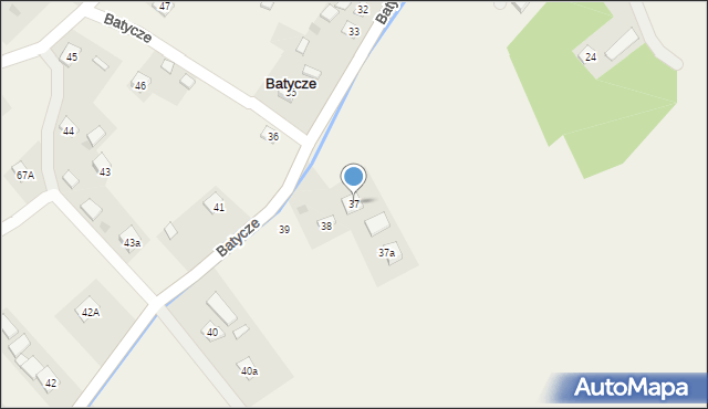 Batycze, Batycze, 37, mapa Batycze