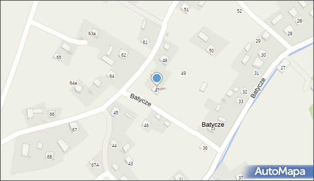 Batycze, Batycze, 47, mapa Batycze