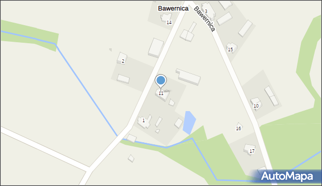 Bawernica, Bawernica, 11, mapa Bawernica