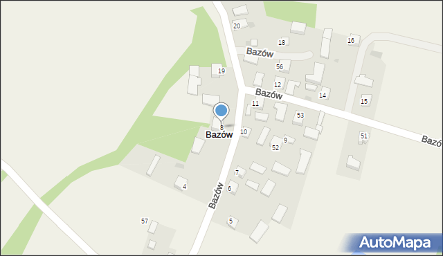 Bazów, Bazów, 8, mapa Bazów