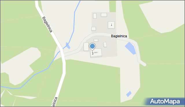 Będargowo, Bagielnica, 3, mapa Będargowo