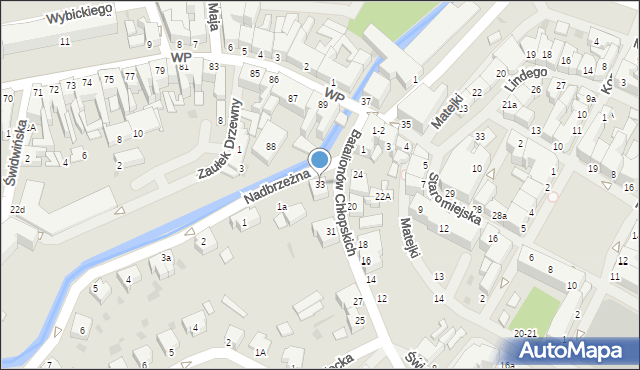 Białogard, Batalionów Chłopskich, 33, mapa Białogard