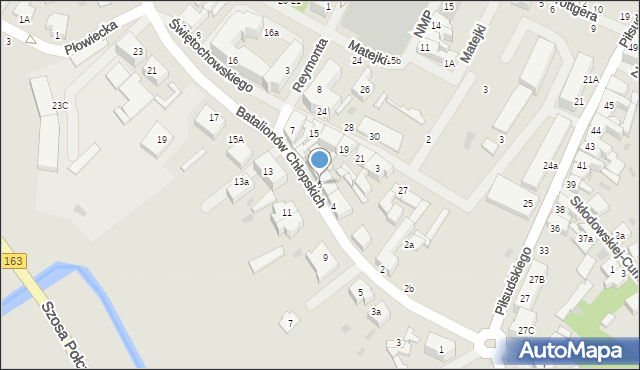 Białogard, Batalionów Chłopskich, 6, mapa Białogard