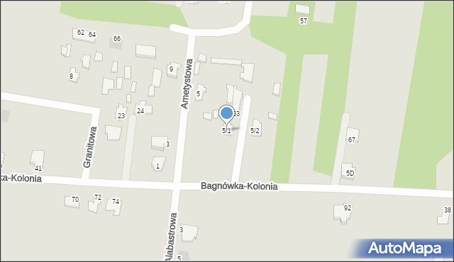 Białystok, Bagnówka-Kolonia, 5/1, mapa Białegostoku