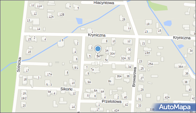 Białystok, Bajeczna, 5A, mapa Białegostoku