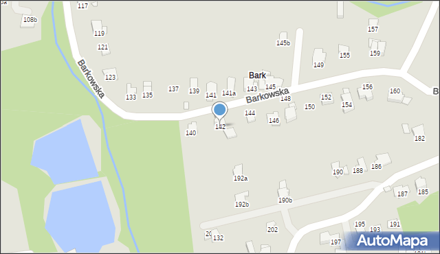 Bielsko-Biała, Barkowska, 142, mapa Bielsko-Białej