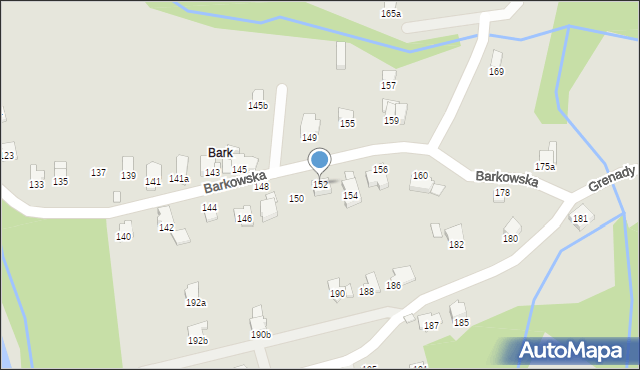 Bielsko-Biała, Barkowska, 152, mapa Bielsko-Białej