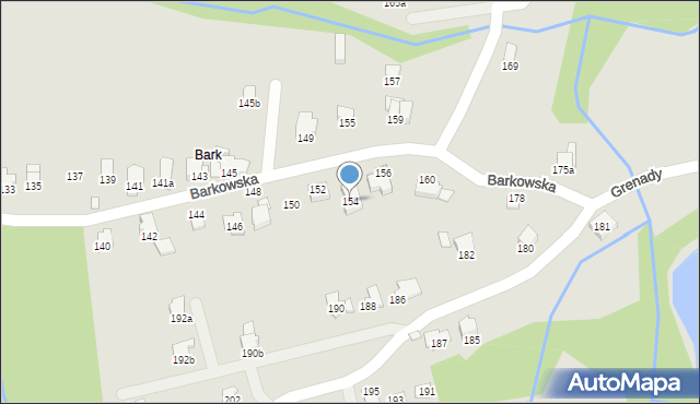 Bielsko-Biała, Barkowska, 154, mapa Bielsko-Białej