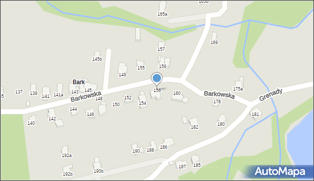 Bielsko-Biała, Barkowska, 156, mapa Bielsko-Białej