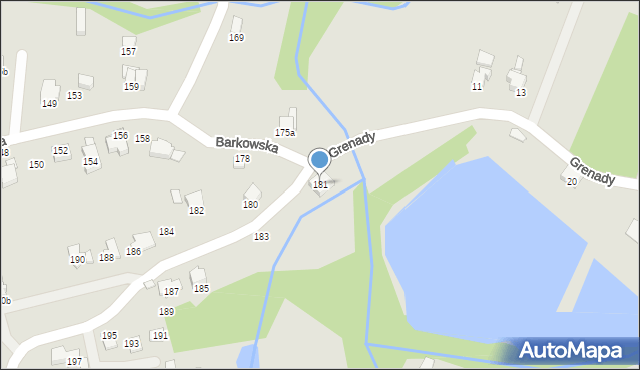 Bielsko-Biała, Barkowska, 181, mapa Bielsko-Białej