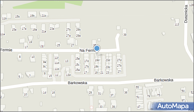 Bielsko-Biała, Barkowska, 19e, mapa Bielsko-Białej