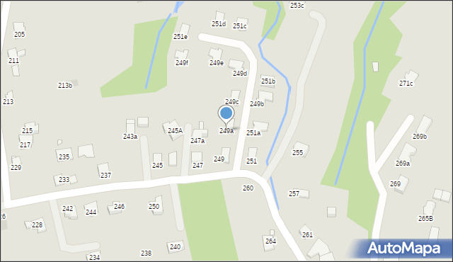 Bielsko-Biała, Barkowska, 249a, mapa Bielsko-Białej