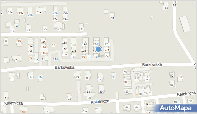 Bielsko-Biała, Barkowska, 25, mapa Bielsko-Białej