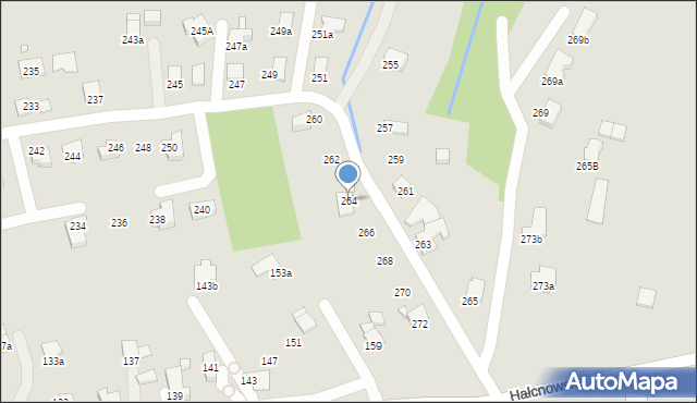 Bielsko-Biała, Barkowska, 264, mapa Bielsko-Białej