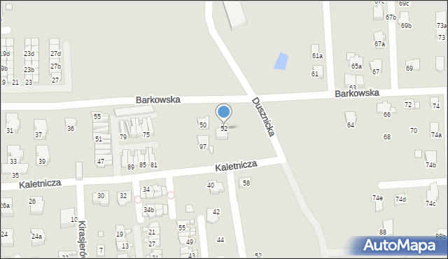 Bielsko-Biała, Barkowska, 52, mapa Bielsko-Białej