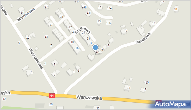 Bieruń, Bazaltowa, 3, mapa Bieruń