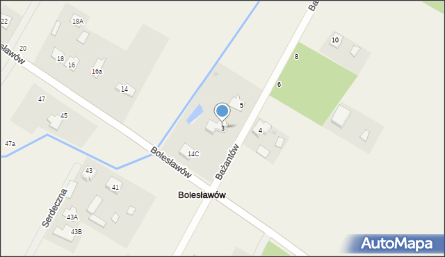 Bolesławów, Bażantów, 3, mapa Bolesławów