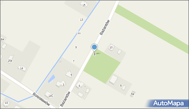 Bolesławów, Bażantów, 8, mapa Bolesławów