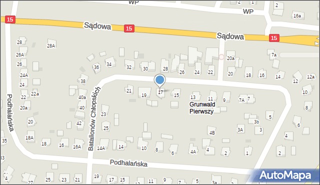 Brodnica, Batalionów Chłopskich, 17, mapa Brodnica