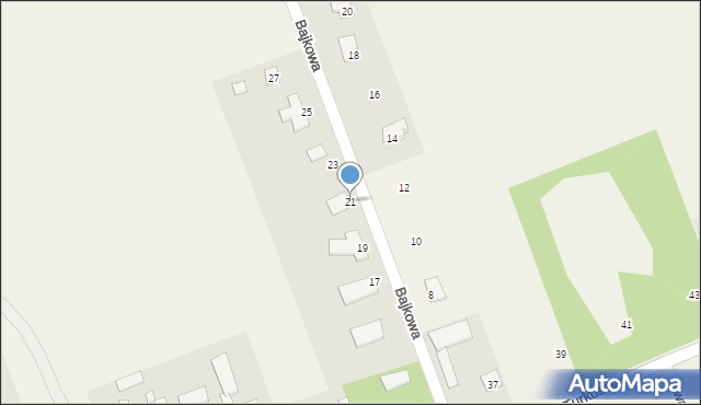 Bronisławów, Bajkowa, 21, mapa Bronisławów