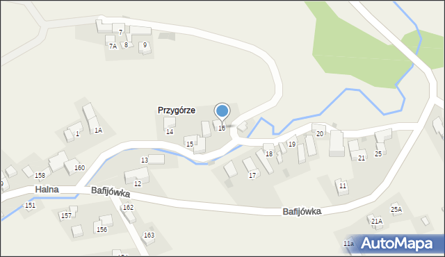 Brzegi, Bafijówka, 16, mapa Brzegi