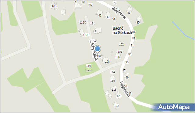 Brzesko, Bagienna, 108A, mapa Brzesko