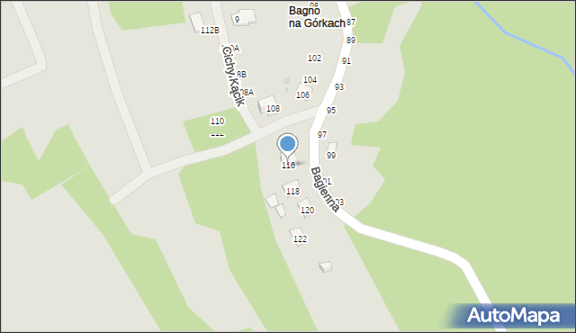 Brzesko, Bagienna, 116, mapa Brzesko