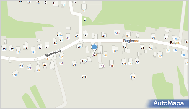 Brzesko, Bagienna, 42a, mapa Brzesko