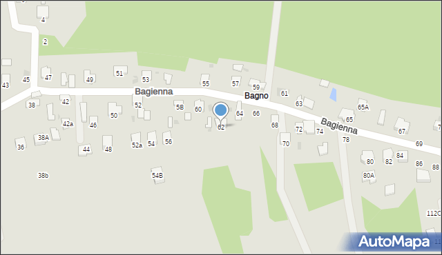 Brzesko, Bagienna, 62, mapa Brzesko