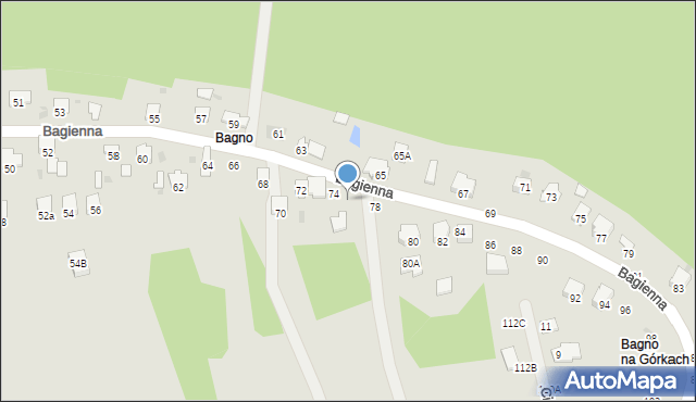 Brzesko, Bagienna, 76, mapa Brzesko