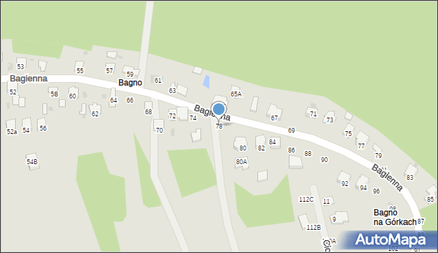 Brzesko, Bagienna, 78, mapa Brzesko