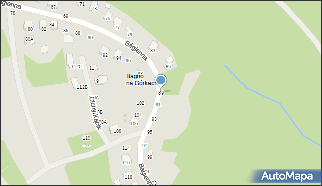 Brzesko, Bagienna, 89, mapa Brzesko