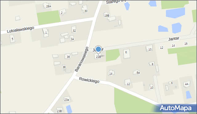 Budy-Grzybek, Baranowskiego, ks., 21B, mapa Budy-Grzybek