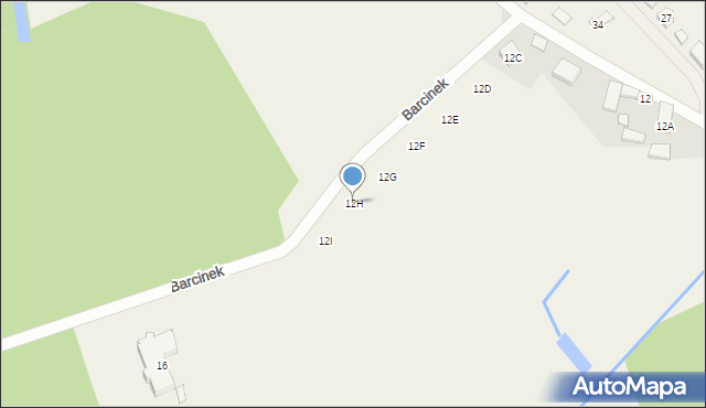 Bugaj, Barcinek, 12H, mapa Bugaj