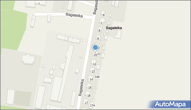Bugaj, Bagatelka, 11, mapa Bugaj