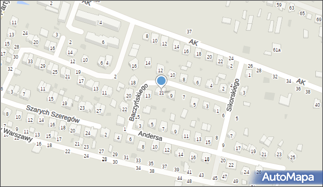 Bychawa, Baczyńskiego Krzysztofa Kamila, 11, mapa Bychawa