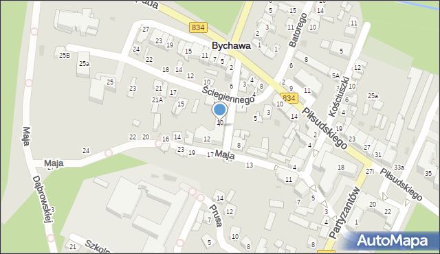 Bychawa, Batalionów Chłopskich, 12, mapa Bychawa