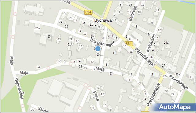 Bychawa, Batalionów Chłopskich, 12, mapa Bychawa