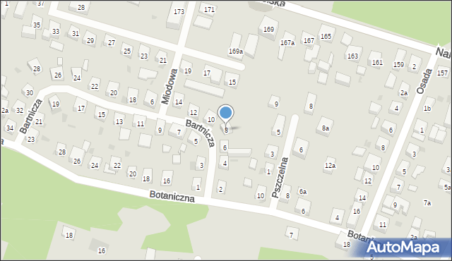 Bydgoszcz, Bartnicza, 8, mapa Bydgoszczy