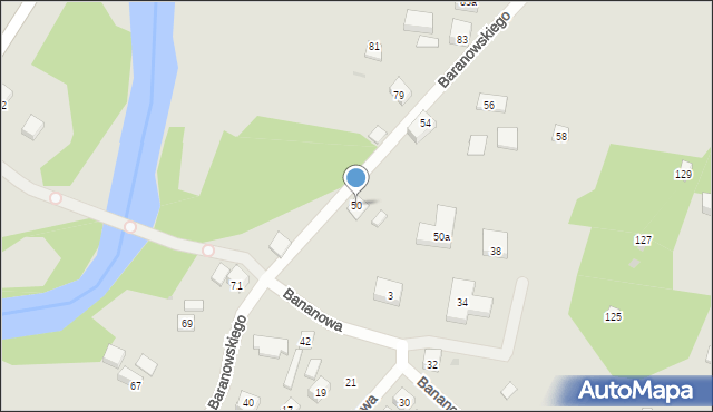 Bydgoszcz, Baranowskiego Władysława, dr., 50, mapa Bydgoszczy
