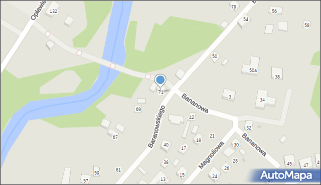 Bydgoszcz, Baranowskiego Władysława, dr., 71, mapa Bydgoszczy