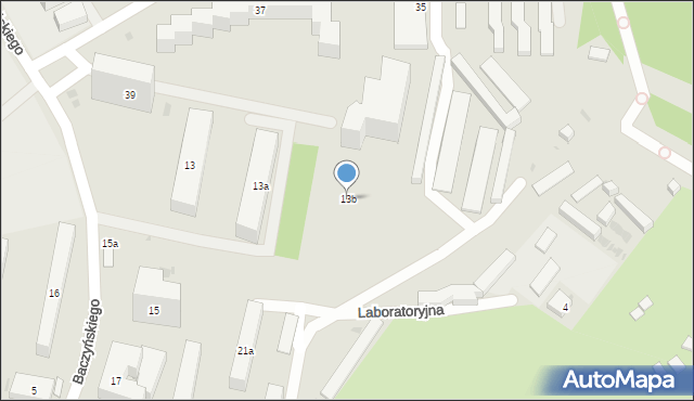Bydgoszcz, Baczyńskiego Krzysztofa Kamila, 13b, mapa Bydgoszczy